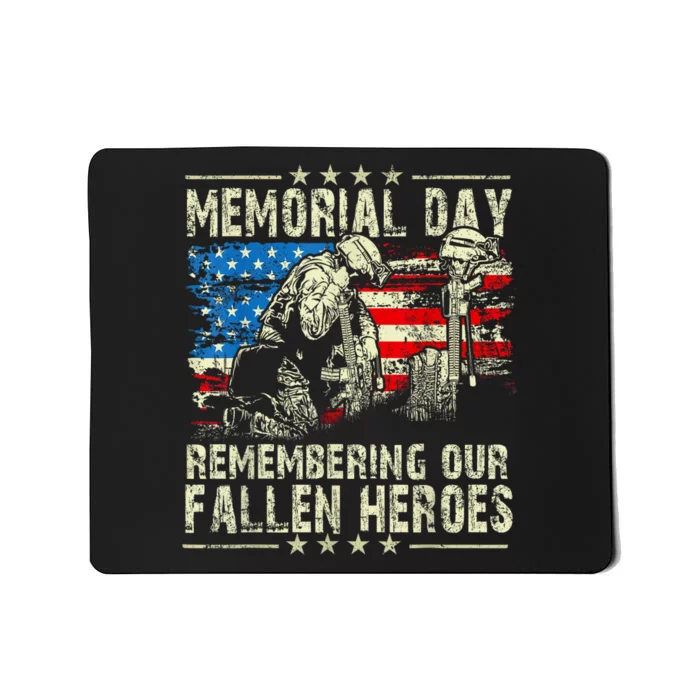 Memorial Day Remember The Fallen Veteran Military Vintage Mousepad