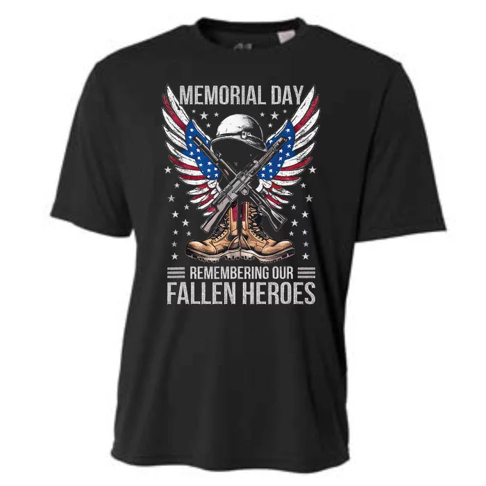 Memorial Day Remember The Fallen Veteran Military Cooling Performance Crew T-Shirt