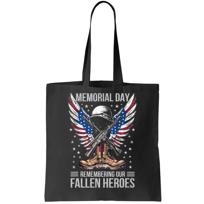 Memorial Day Remember The Fallen Veteran Military Tote Bag