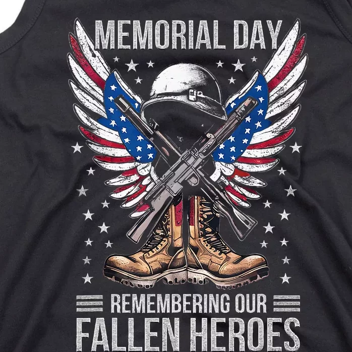 Memorial Day Remember The Fallen Veteran Military Tank Top