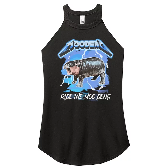 Moo Deng Ride The Moo Deng Women’s Perfect Tri Rocker Tank