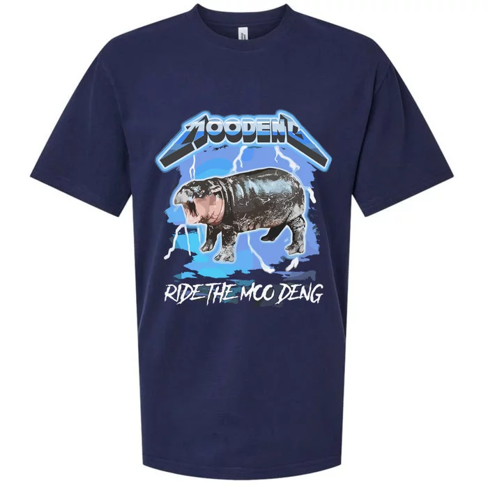 Moo Deng Ride The Moo Deng Sueded Cloud Jersey T-Shirt