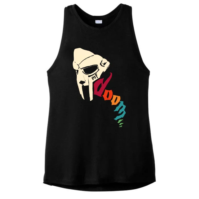 Mf Doom Retro Ladies Tri-Blend Wicking Tank