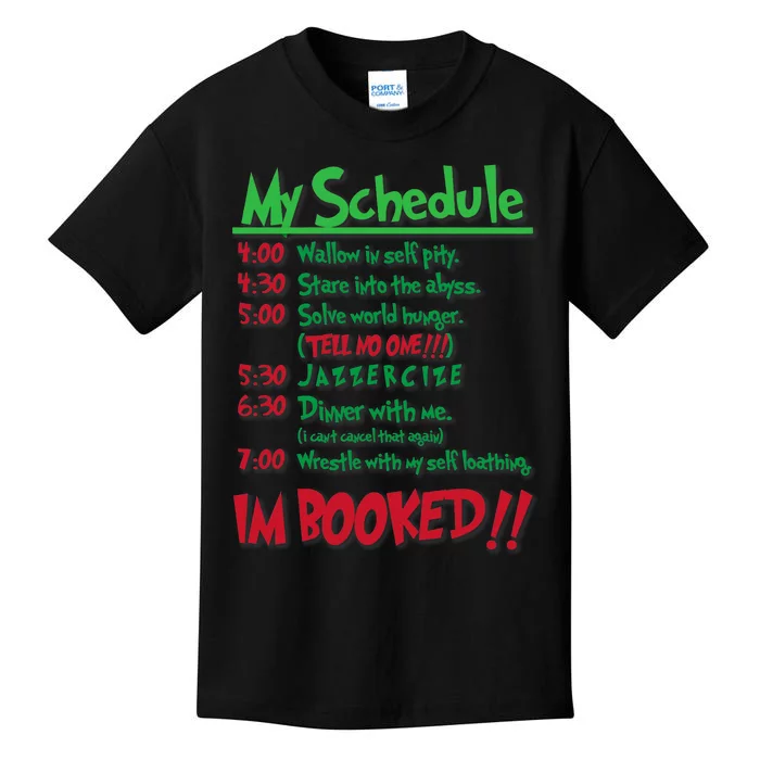 My Day Schedule I’M Booked Christmas Merry Christmas Kids T-Shirt