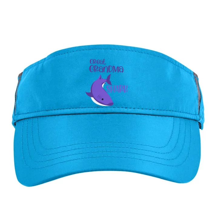 Mother's Day S Funny Humor For Great Grandma Shark Adult Drive Performance Visor