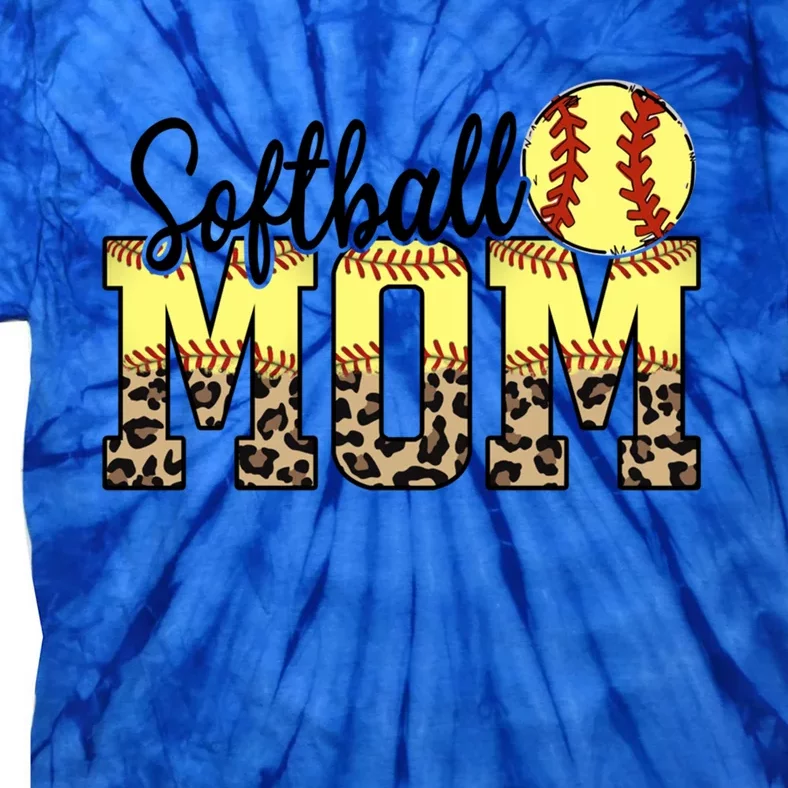 Mothers Day Softball Mom Quotes Gift Tie-Dye T-Shirt