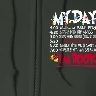 My Day Schedule I’M Booked Christmas Merry Christmas Full Zip Hoodie