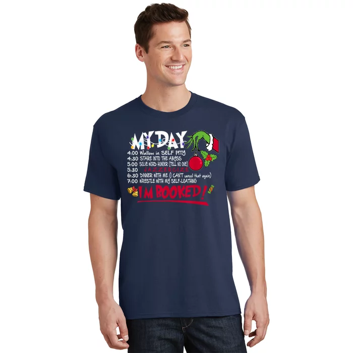 My Day Schedule I’M Booked Christmas Merry Christmas T-Shirt