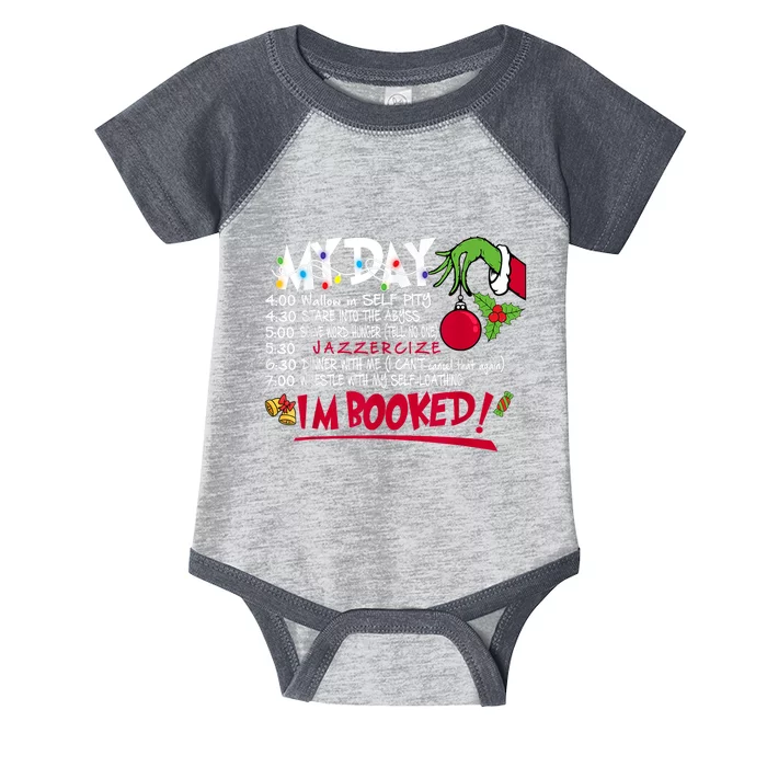 My Day Schedule I’M Booked Christmas Merry Christmas Infant Baby Jersey Bodysuit