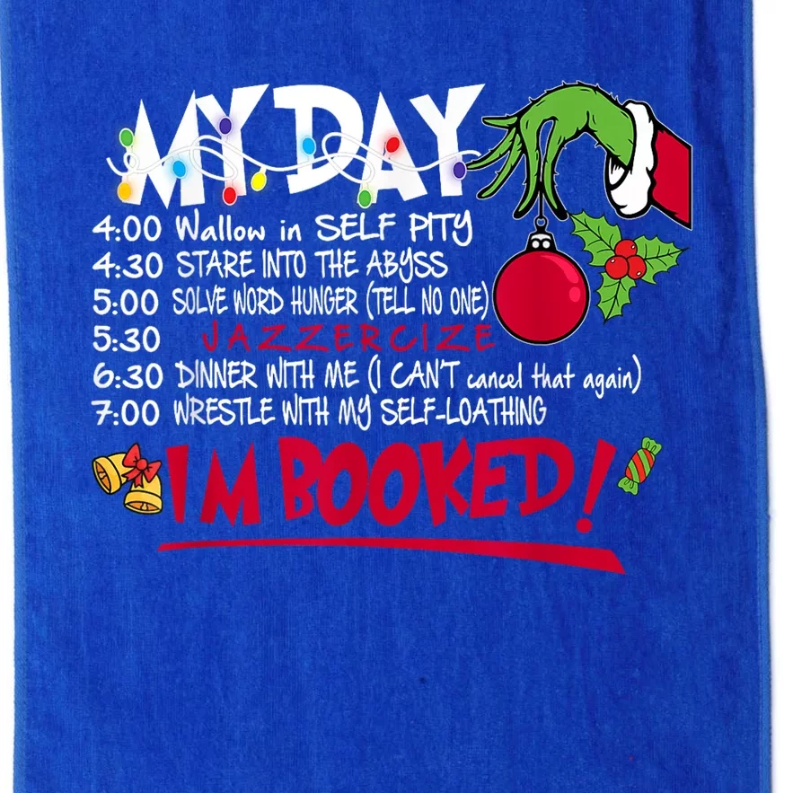 My Day Schedule I’M Booked Christmas Merry Christmas Platinum Collection Golf Towel