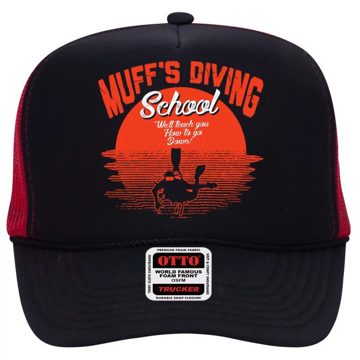 Muffs Diving School High Crown Mesh Trucker Hat