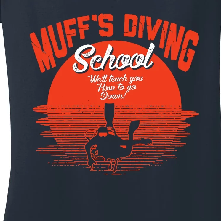 Muffs Diving School Women's V-Neck T-Shirt