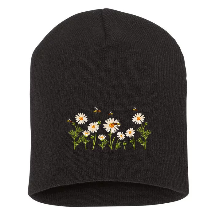 Marguerites Daisy Summer Daisies Flower Garden Gardeners Short Acrylic Beanie