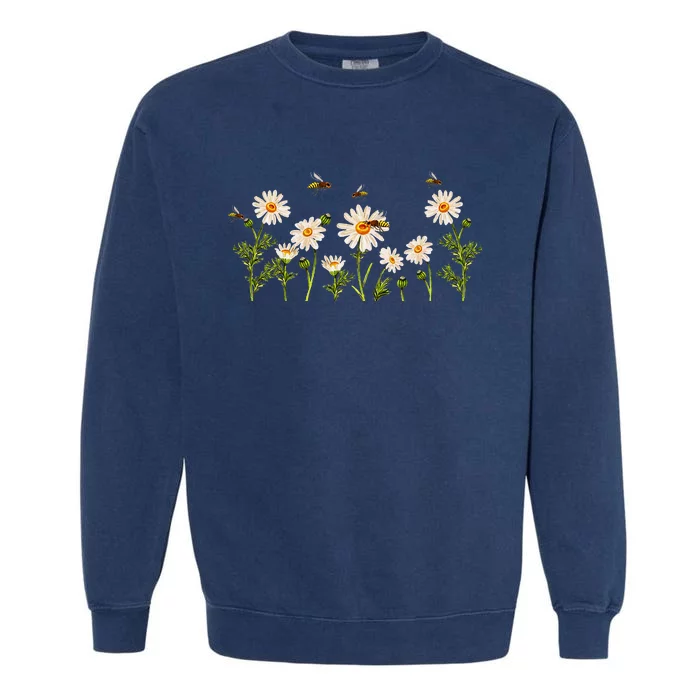 Marguerites Daisy Summer Daisies Flower Garden Gardeners Garment-Dyed Sweatshirt