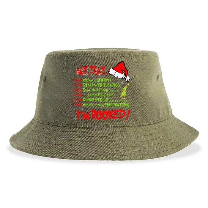 My Day Schedule I Booked Family Christmas Sweater Sustainable Bucket Hat