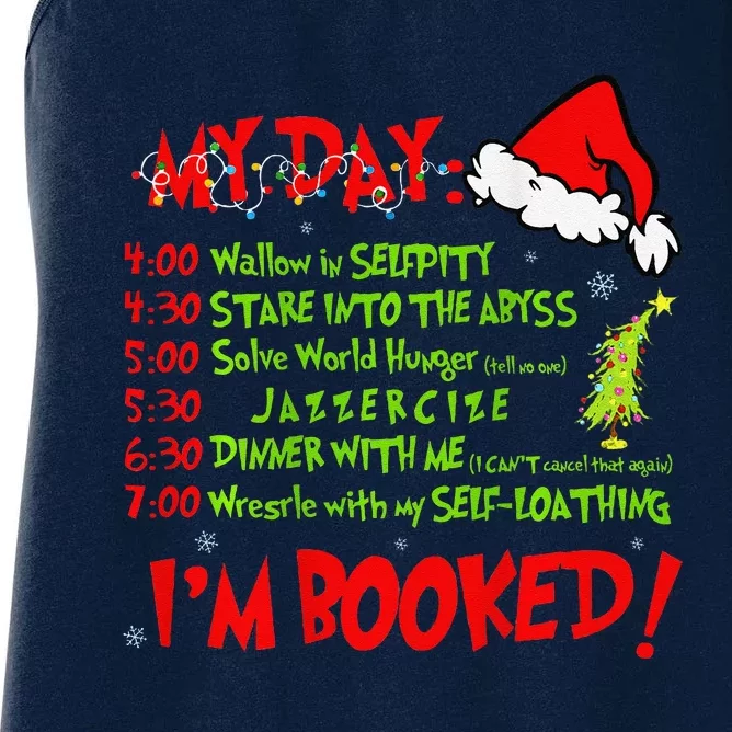 My Day Schedule I Booked Family Christmas Sweater Women's Racerback Tank