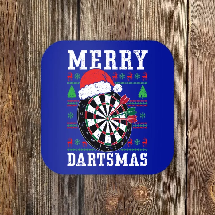 Merry Dartmas Sport Lover Merry Xmas Christmas Day Funny Gift Coaster