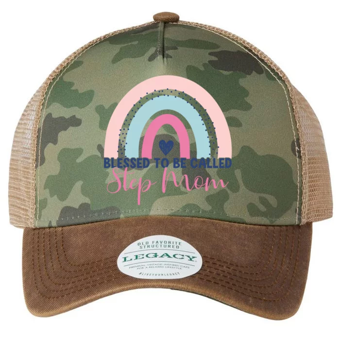 Mothers Day Step Mom Blessed To Be Called Step Mom Rainbow Funny Gift Legacy Tie Dye Trucker Hat