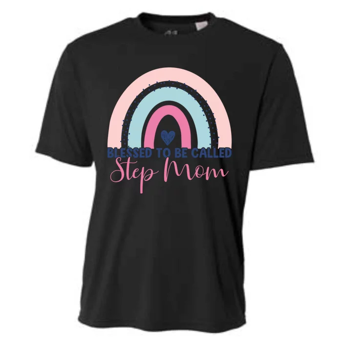 Mothers Day Step Mom Blessed To Be Called Step Mom Rainbow Funny Gift Cooling Performance Crew T-Shirt