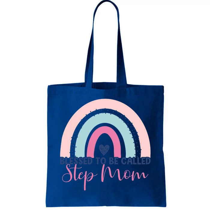 Mothers Day Step Mom Blessed To Be Called Step Mom Rainbow Funny Gift Tote Bag