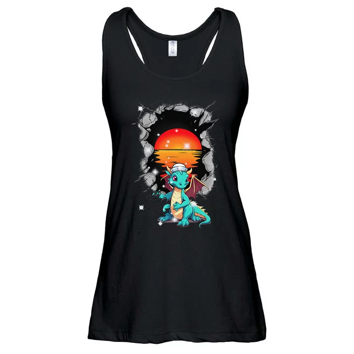 Maritime Dragon Sailors Sailors Sunset Ladies Essential Flowy Tank