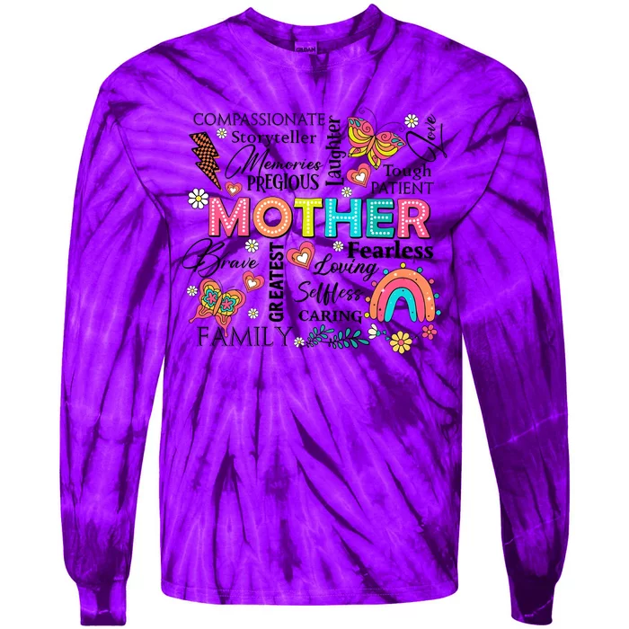 Mother’S Day She Is Mom Family Mama Tie-Dye Long Sleeve Shirt