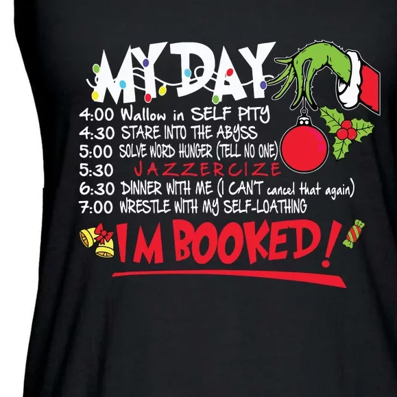 My Day Schedule Im Booked Christmas Shirts Merry Christmas Ladies Essential Flowy Tank