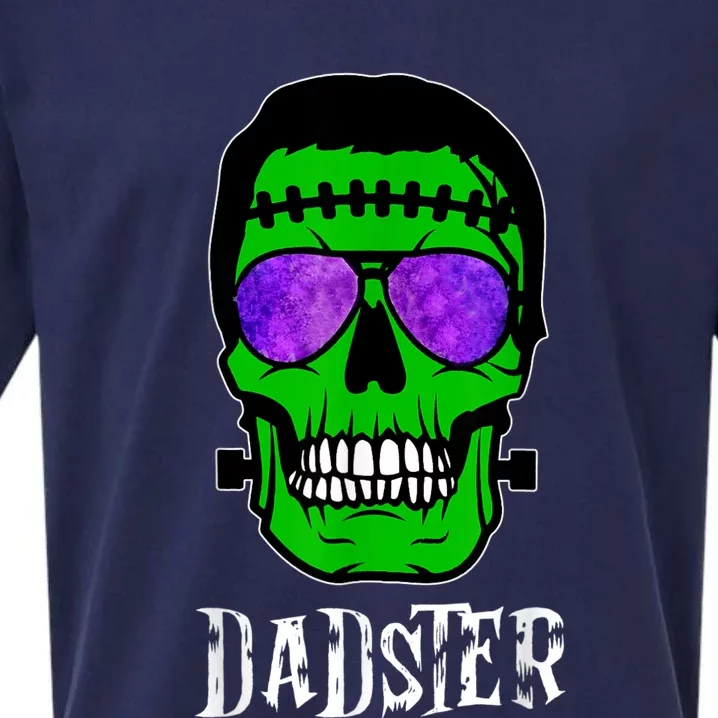 Mens Dadster Shirt Dad Monster Halloween Costume Daddy Father Sueded Cloud Jersey T-Shirt