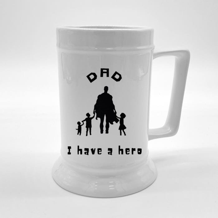 Military Dad Superhero Welcome Home Surprise Front & Back Beer Stein