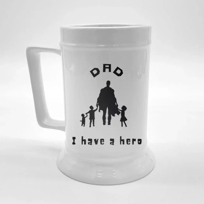 Military Dad Superhero Welcome Home Surprise Front & Back Beer Stein