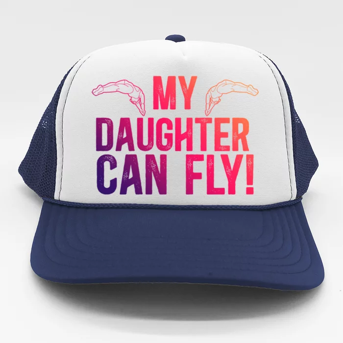 My Daughter Swim Dad Of A Swimmer Father Swimming Dad Gift Trucker Hat