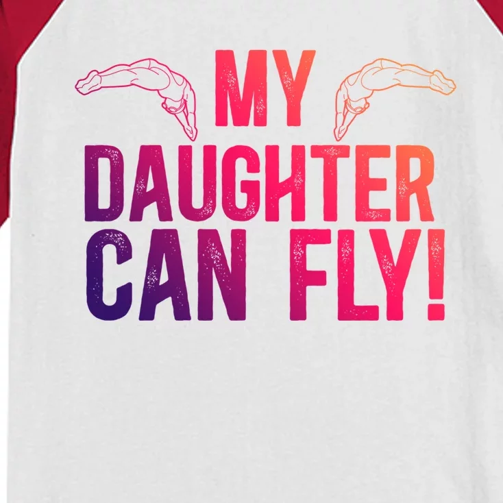 My Daughter Swim Dad Of A Swimmer Father Swimming Dad Gift Kids Colorblock Raglan Jersey