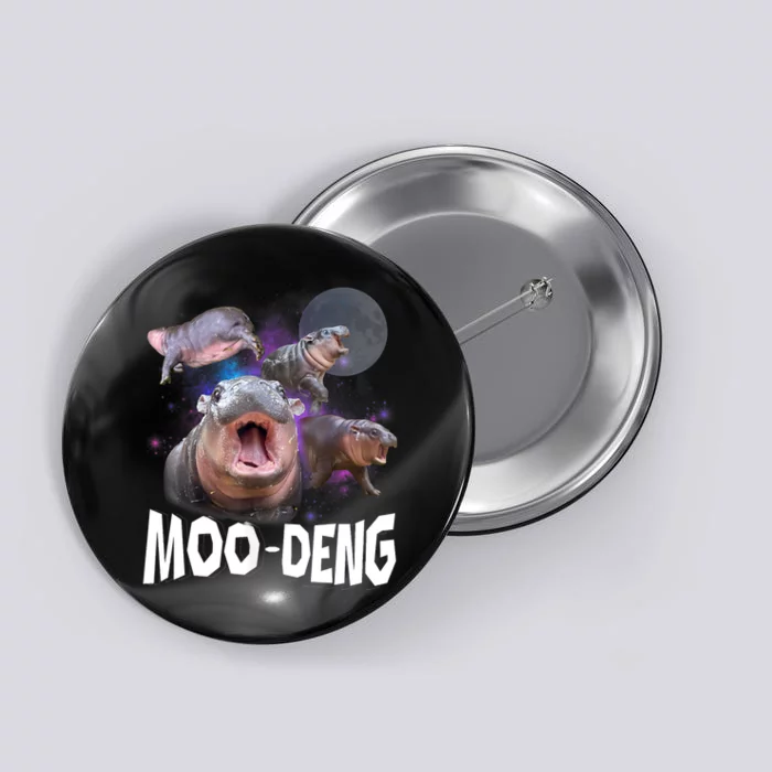 Moo Deng Space Hippo Button