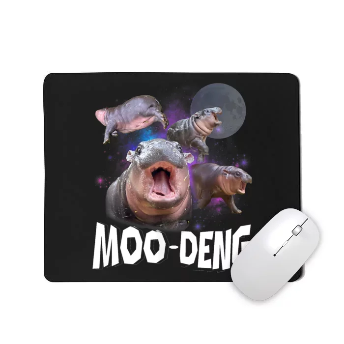 Moo Deng Space Hippo Mousepad