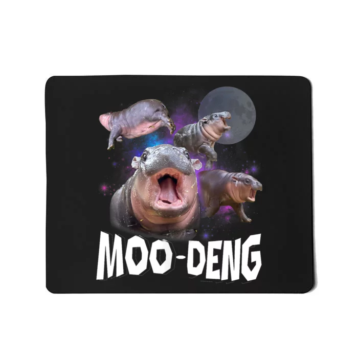 Moo Deng Space Hippo Mousepad