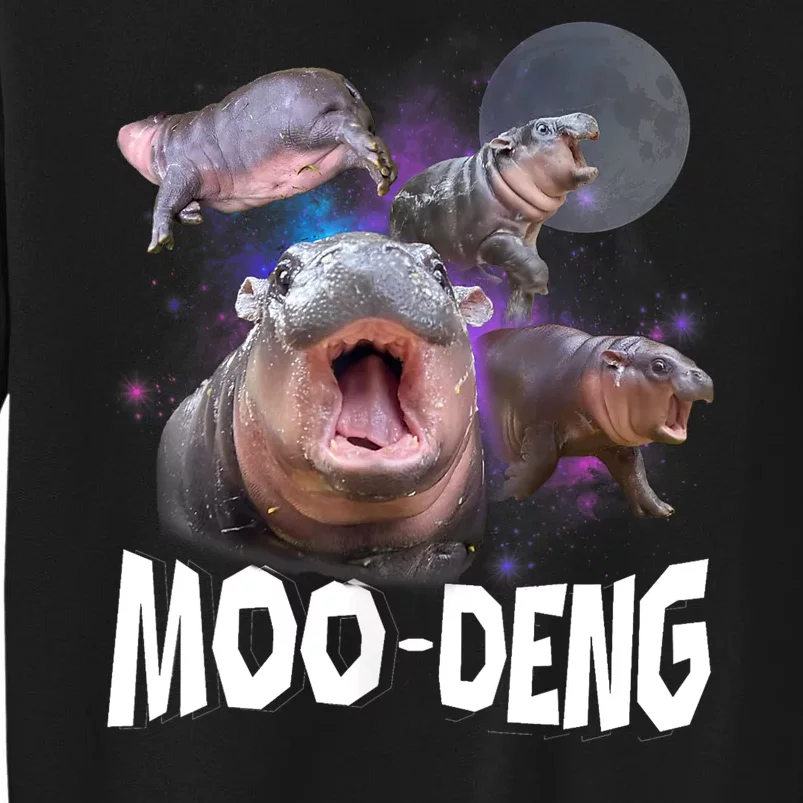 Moo Deng Space Hippo Tall Sweatshirt