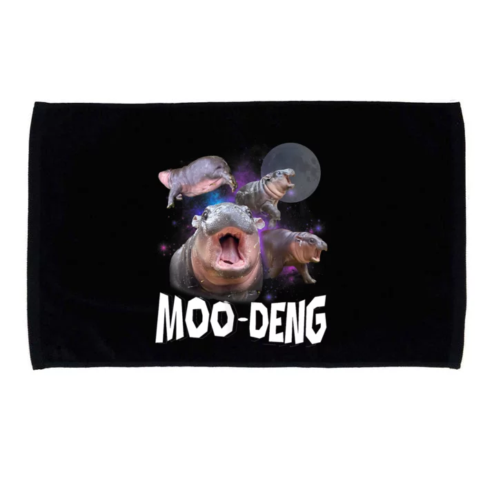 Moo Deng Space Hippo Microfiber Hand Towel