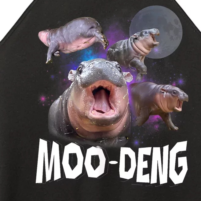 Moo Deng Space Hippo Women’s Perfect Tri Rocker Tank