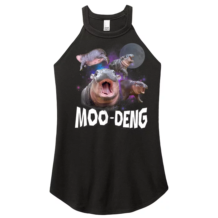 Moo Deng Space Hippo Women’s Perfect Tri Rocker Tank