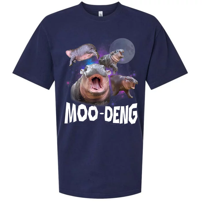 Moo Deng Space Hippo Sueded Cloud Jersey T-Shirt