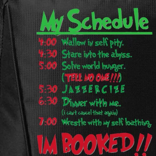 My Day Schedule I’M Booked Christmas Merry Christmas City Backpack