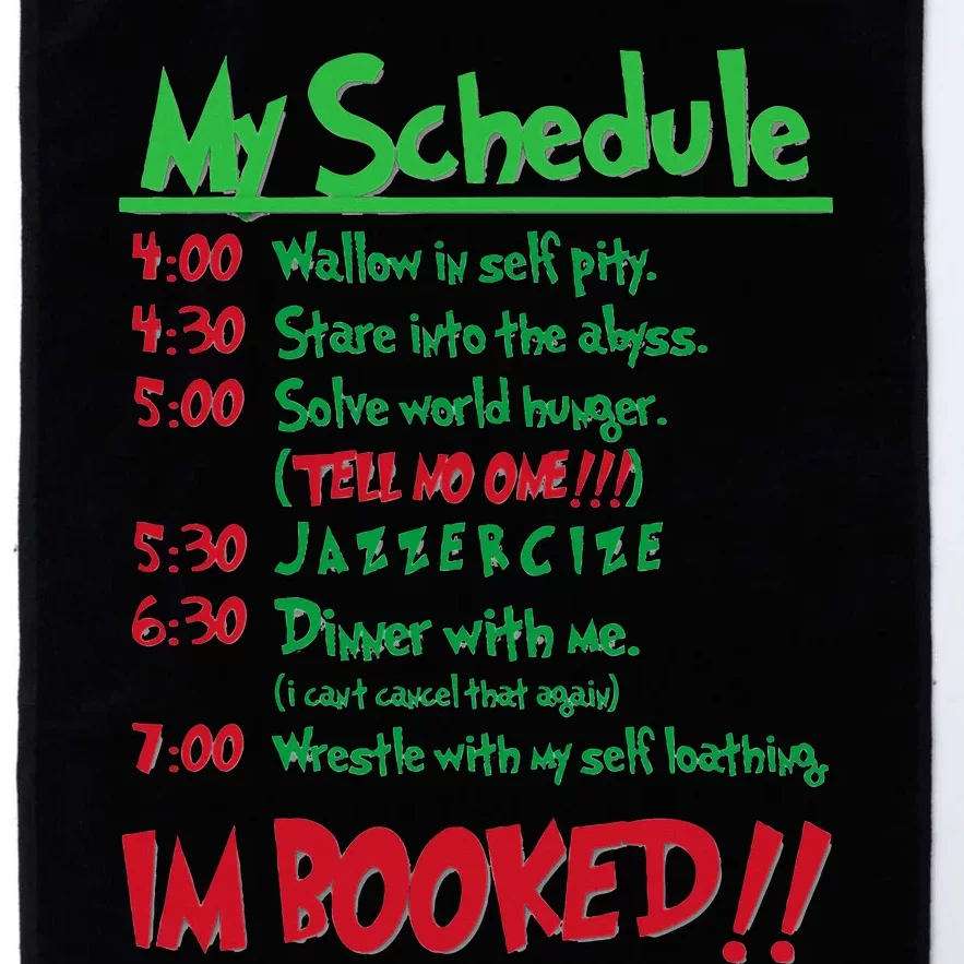 My Day Schedule I’M Booked Christmas Merry Christmas Platinum Collection Golf Towel