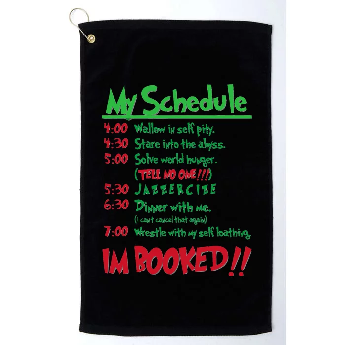 My Day Schedule I’M Booked Christmas Merry Christmas Platinum Collection Golf Towel