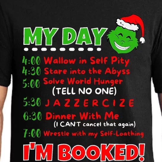 My Day Schedule I’M Booked Christmas Sweater Christmas Pajama Set