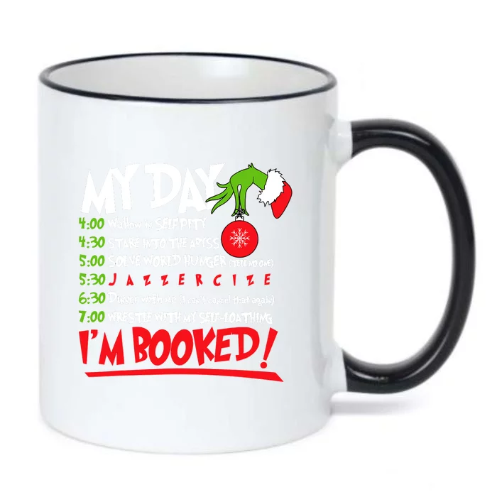 My Day Schedule I’M Booked Christmas Merry Christmas Black Color Changing Mug