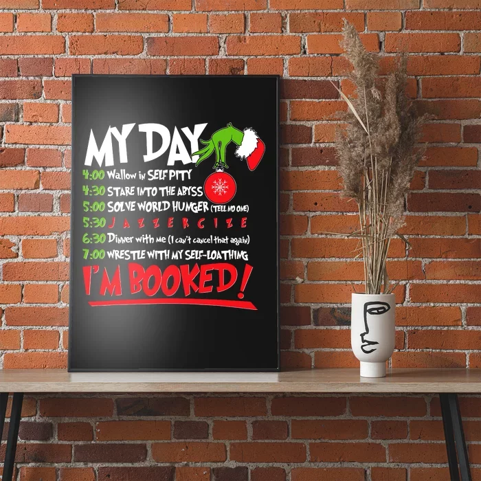 My Day Schedule I’M Booked Christmas Merry Christmas Poster