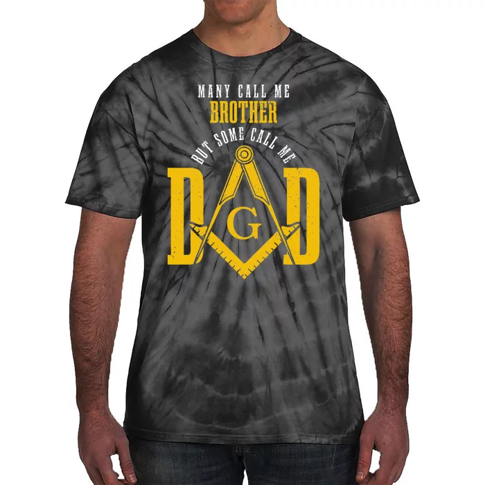 Mason Dad Square & Compass Masonic Shriner Freemason Tie-Dye T-Shirt