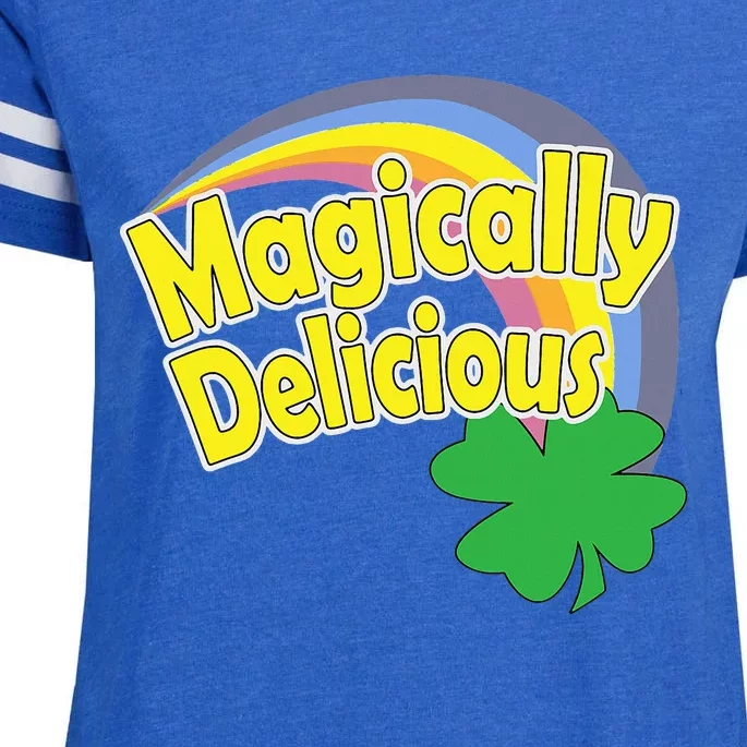 Magically Delicious St. Patricks Day Enza Ladies Jersey Football T-Shirt