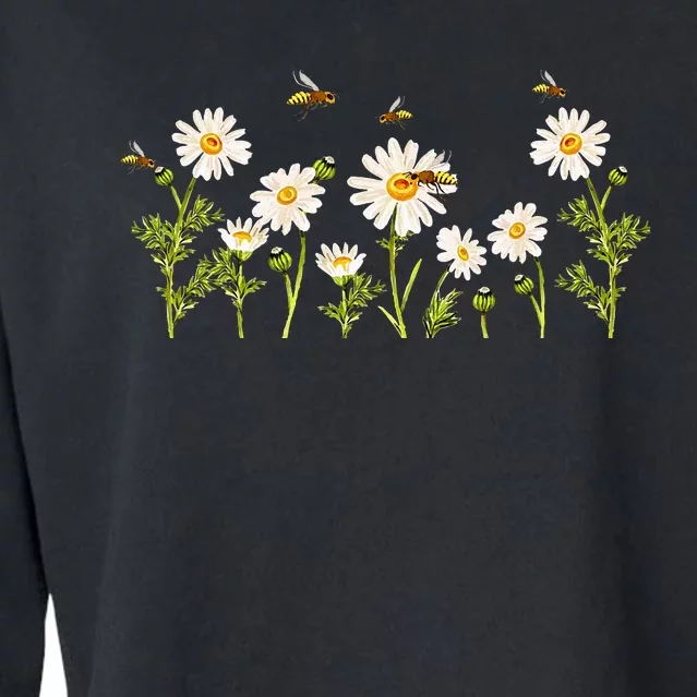 Marguerites Daisy Summer Daisies Flower Garden Gardeners Cropped Pullover Crew