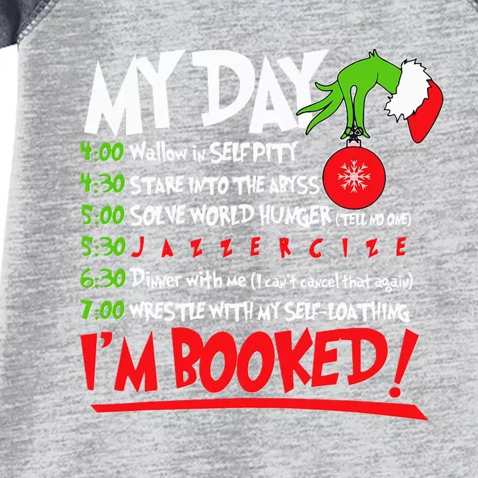 My Day Schedule I’m Booked Merry Christmas Infant Baby Jersey Bodysuit